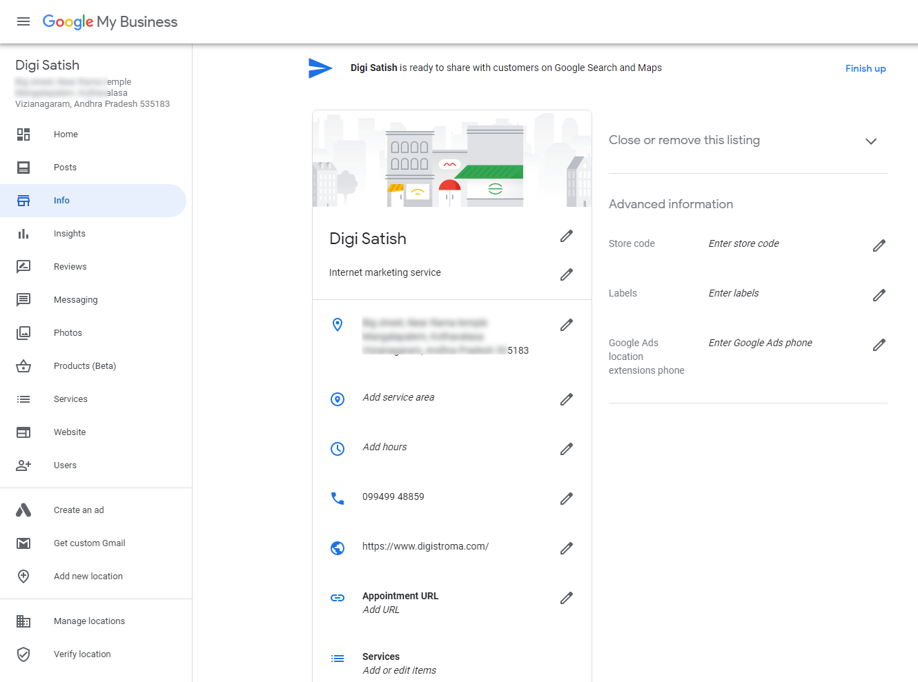 Cum să creez afaceri online pe Google My Business în 2022? 11 google my business page to add more info