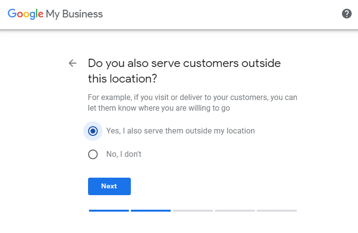 Cum să creez afaceri online pe Google My Business în 2022? 4 serve customers outside of your location