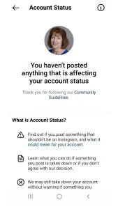 Статус аккаунта в инстаграмм