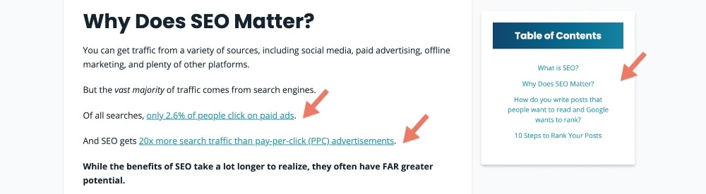 contoh hyperlink di website