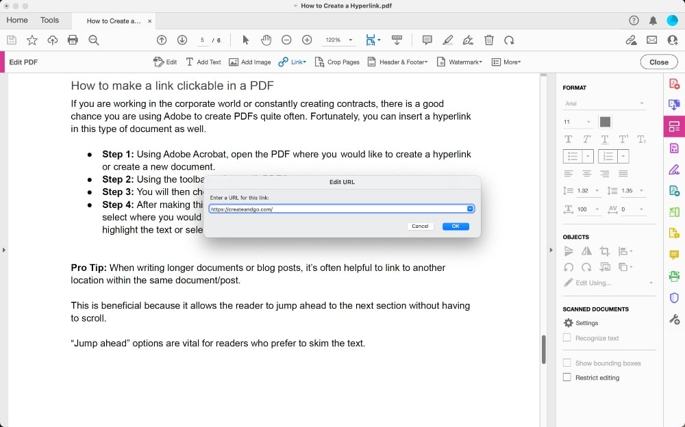 menambahkan tautan ke PDF