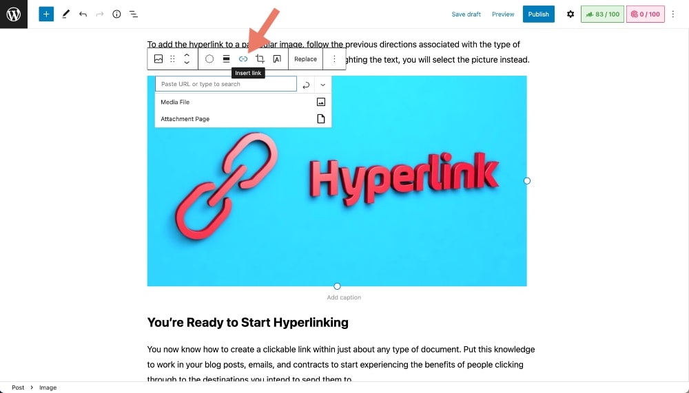 menambahkan hyperlink ke gambar