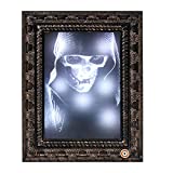 3D Motion Activated Haunted Photo Frame dengan Dekorasi Alat Peraga Halloween Potret Cahaya dan Suara Menyeramkan