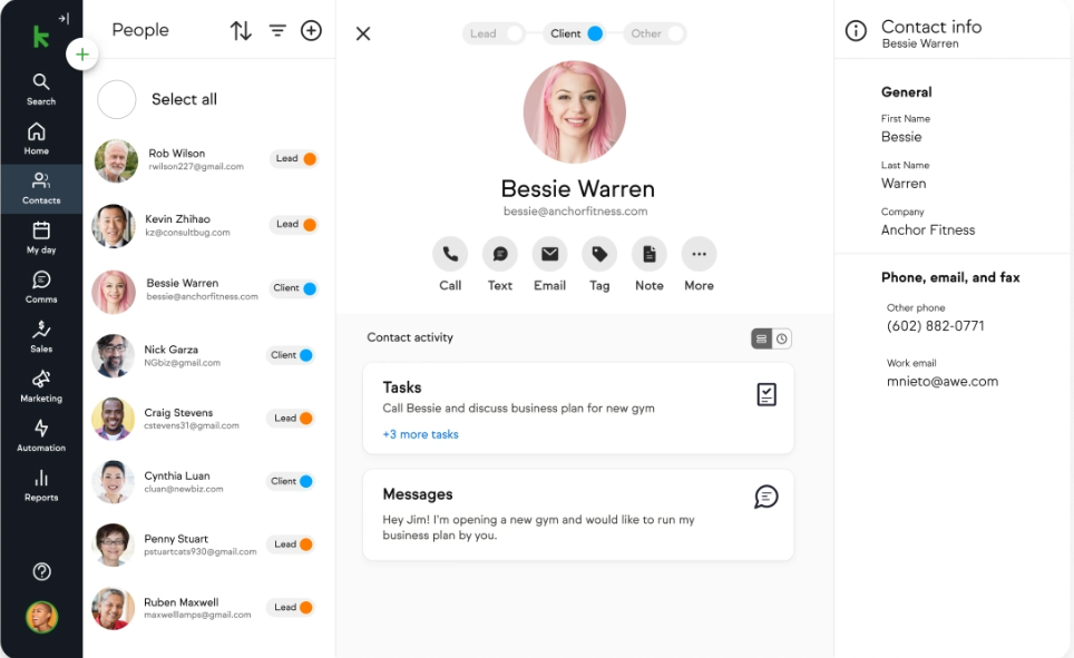 Mantieni l'interfaccia CRM