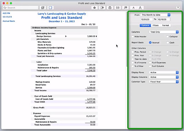 Quickbooks-informes