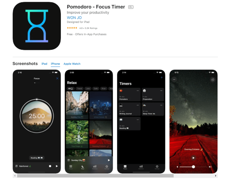 Pomodoro - Temporizator de focalizare