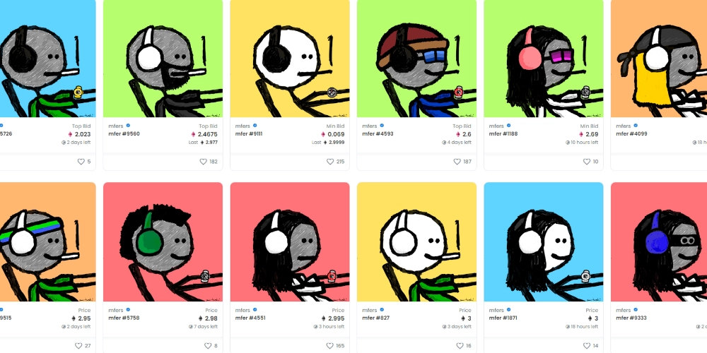 รูปภาพ Mfers สำหรับหลักฐาน NFT