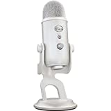 Logitech Blue Yeti Microfono da gioco USB premium per streaming, software VO!CE blu, PC, podcast, studio, microfono per computer, temi esclusivi Streamlabs, finitura in edizione speciale - White Mist