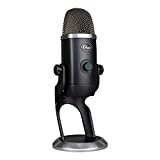 Blue Yeti X Microfono a condensatore USB professionale per PC, Mac, giochi, registrazione, streaming, podcasting su PC, microfono desktop con misurazione ad alta risoluzione, illuminazione a LED, effetti VO!CE blu - Nero