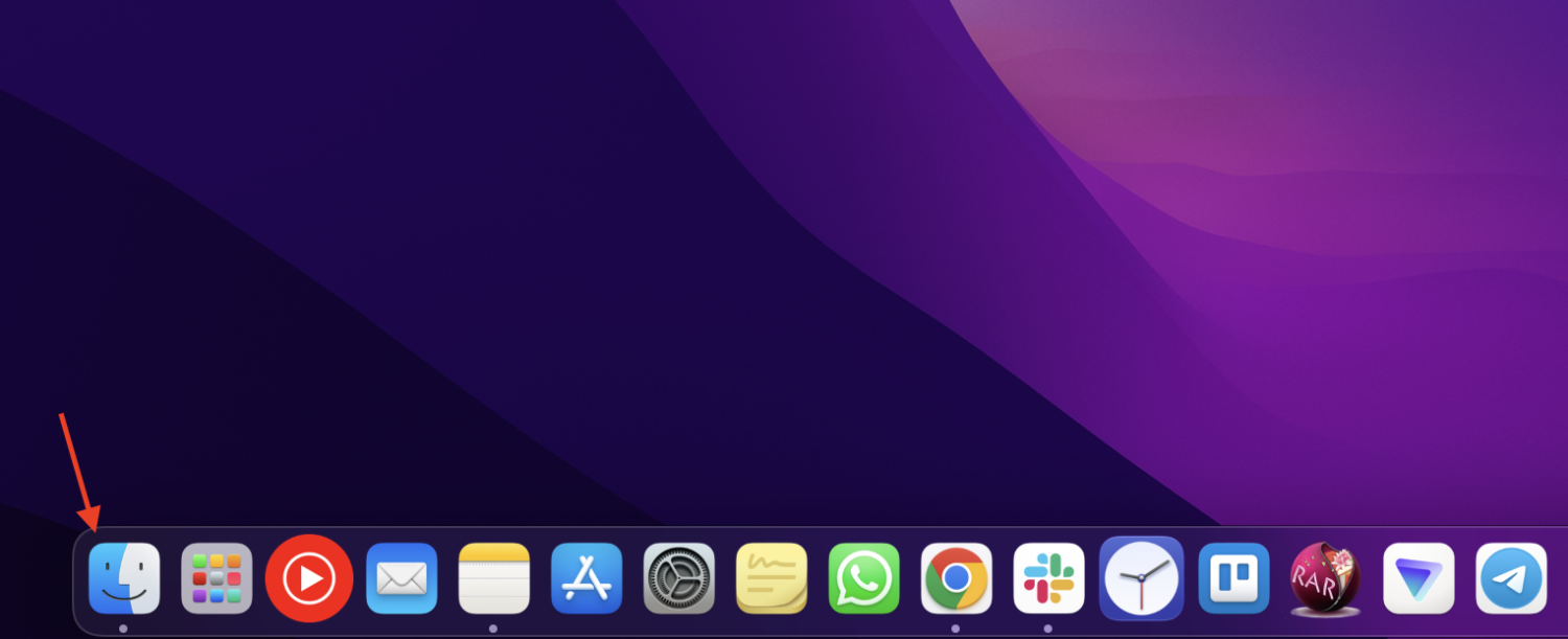 กิจกรรมเปิดจอภาพจาก Finder