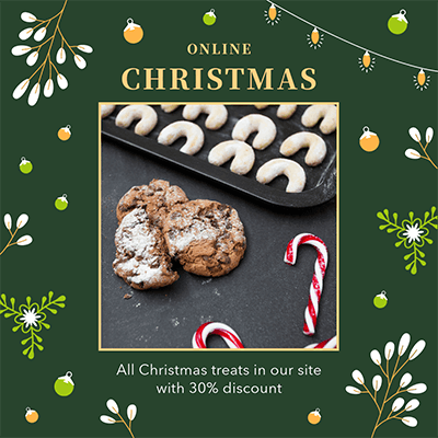 Instagram Post Maker لبيع عيد الميلاد عبر الإنترنت