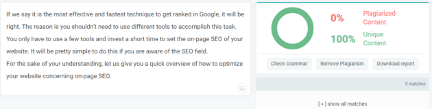 einzigartiger Inhalt
