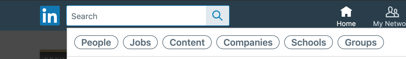 لا تستخدم ميزة البحث على LinkedIn "بالكلمة الأساسية"