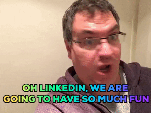linkedin sangat menyenangkan GIF oleh Stoneham Press
