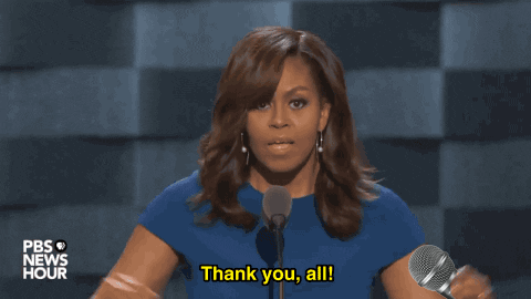 Michele Obama mic drop GIF por Eleição 2016