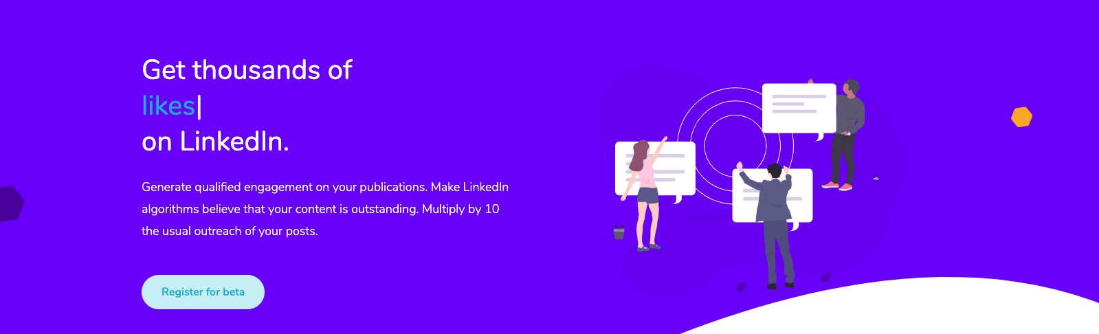 dapatkan tampilan dan suka di LinkedIn