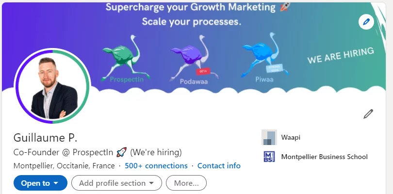 utiliser LinkedIn pour son entreprise en creant une banniere promotionnelle sur linkedin