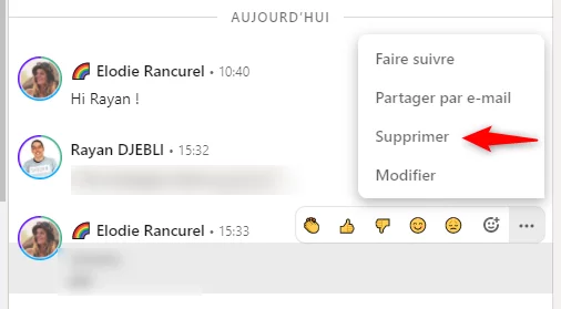 Nachricht löschen linkedin