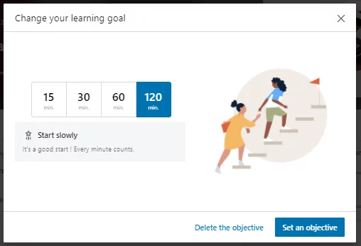 Linkedin öğrenme hedefi