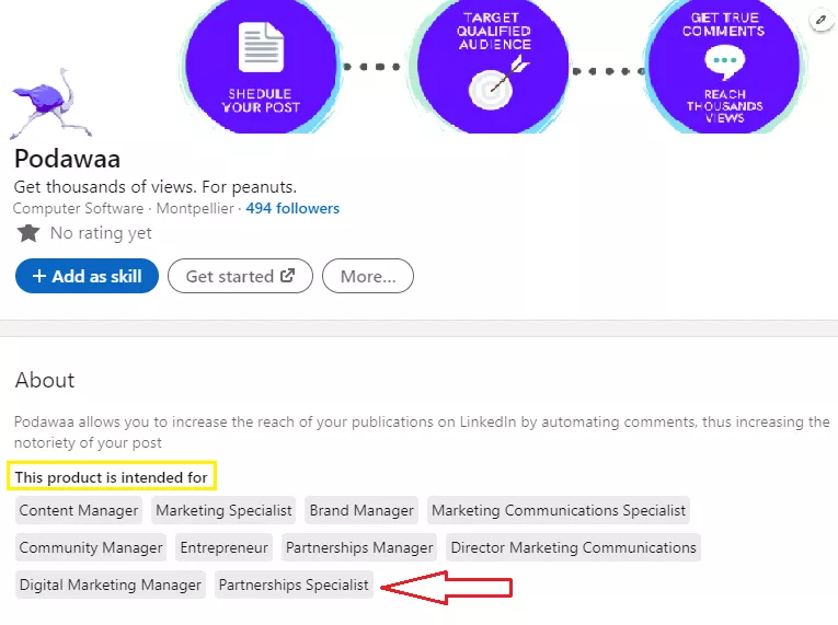 página do produto podawaa