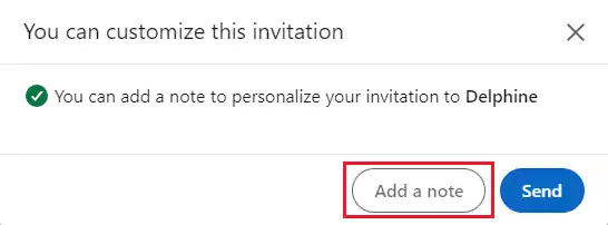 ajouter une note LinkedIn