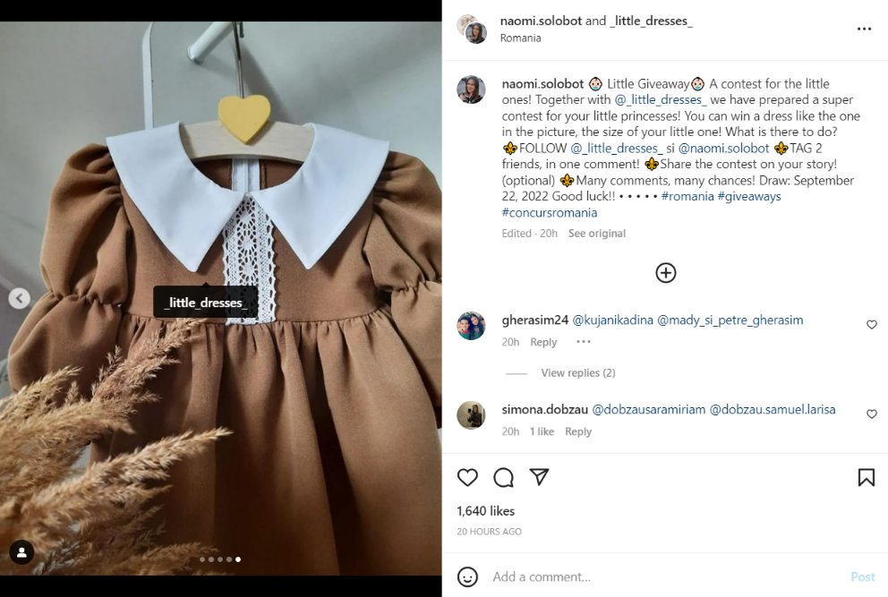 3 Screenshot taken on the official Naomi Solobot Instagram account