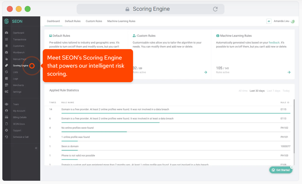 SEON 的评分引擎