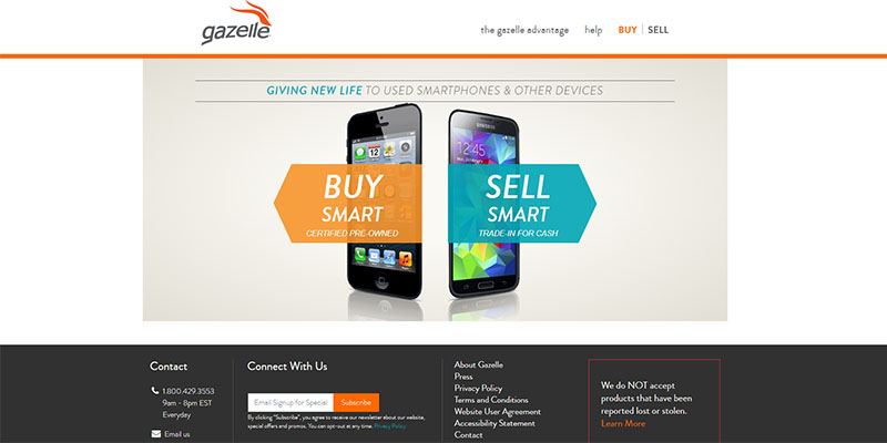 Gazelle-Homepage