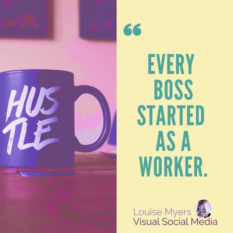 Grafik sagt: Jeder Chef hat als Arbeiter angefangen.