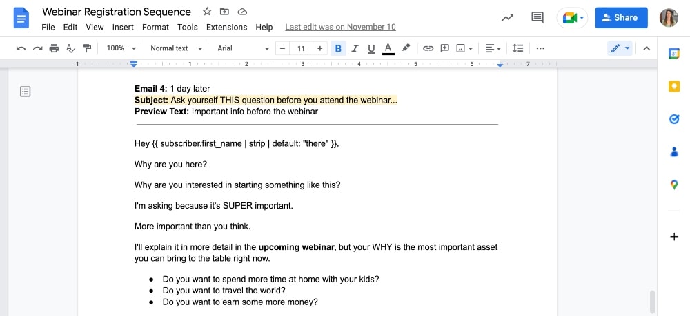 contoh copywriting email