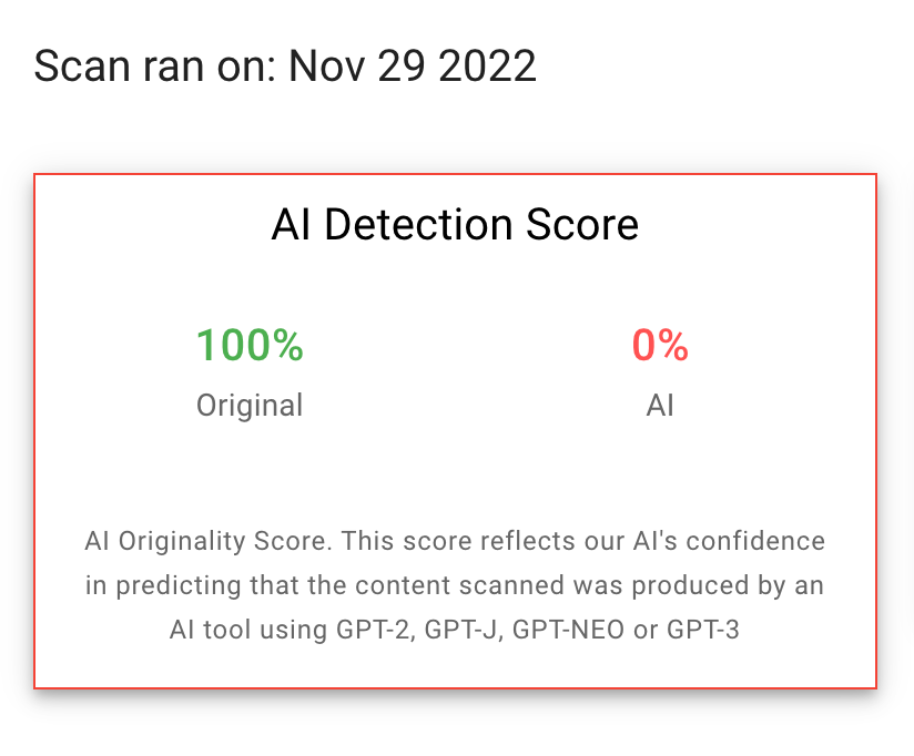 نقاط مراجعة Originality.ai