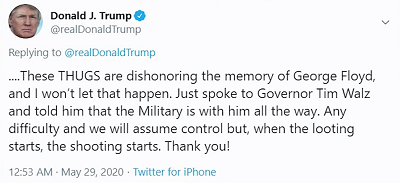 Tweet di Donald Trump