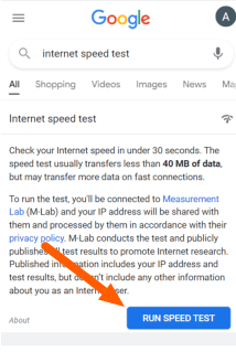 قم بزيارة موقع Google Speed ​​Test للحصول على أفضل مواقع اختبار سرعة الإنترنت