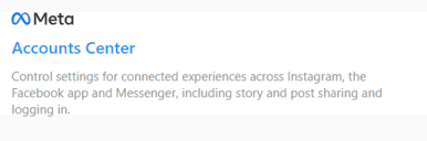 Gehen Sie in den Instagram-Einstellungen zum Account Center, um Facebook von Instagram zu trennen