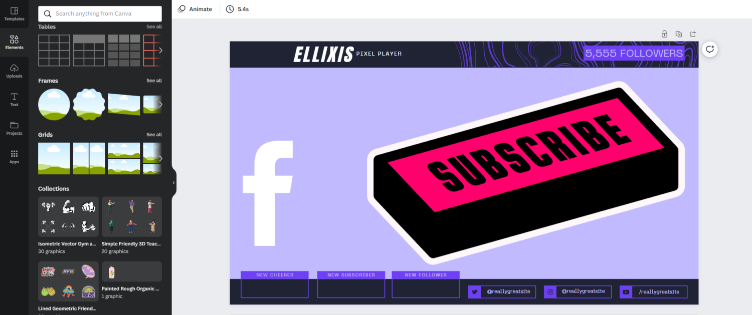 Éditeur de superposition de flux Canva
