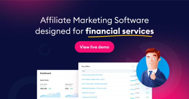 software de afiliados para servicios financieros
