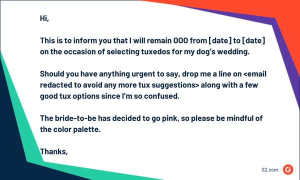 drôle de message d'absence du bureau