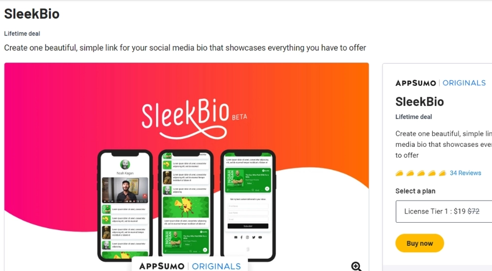 SleekBio-freie-Social-Media-Management-Tools