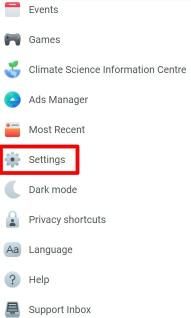 Facebook'ta arkadaş listesini özel yapmak için Facebook ayar seçeneğine gidin