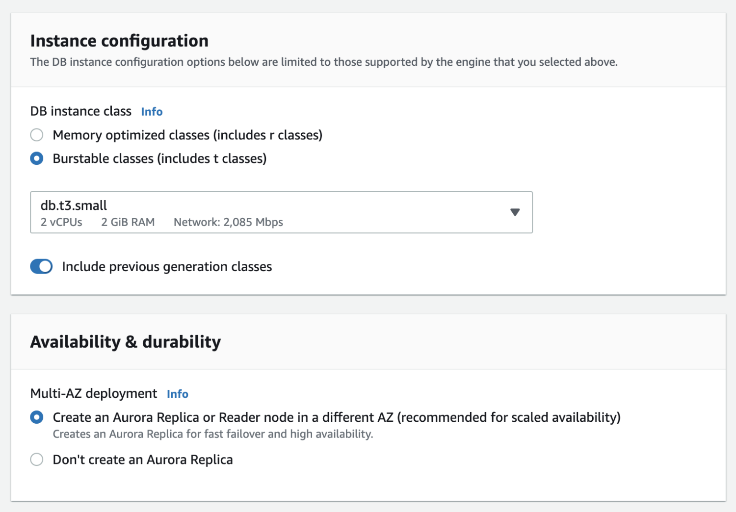 aurora örneği yapılandırmaları