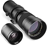 Opteka 420-800mm (w / 2x- 840-1600mm) f / 8.3 HD Telephoto Zoom Lens لكانون EF-Mount 90D، 80D، 77D، 70D، 60D، 50D، 7D، 6D، 5D، T8i، T7i، T7s، T7 ، T6s ، T6i ، T6 ، T5i ، T5 ، T4i ، T3i ، SL3 ، SL2 كاميرات DSLR