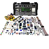 مجموعة GAR Colossus Starter لمجموعة Arduino Uno Mega Nano المتكاملة المتقدمة ، 5 لوحات رئيسية - 30 مستشعرًا ، 10 دروع مع ESP32 WiFi + وحدات بلوتوث للسيارة الذكية للروبوتات اللاسلكية