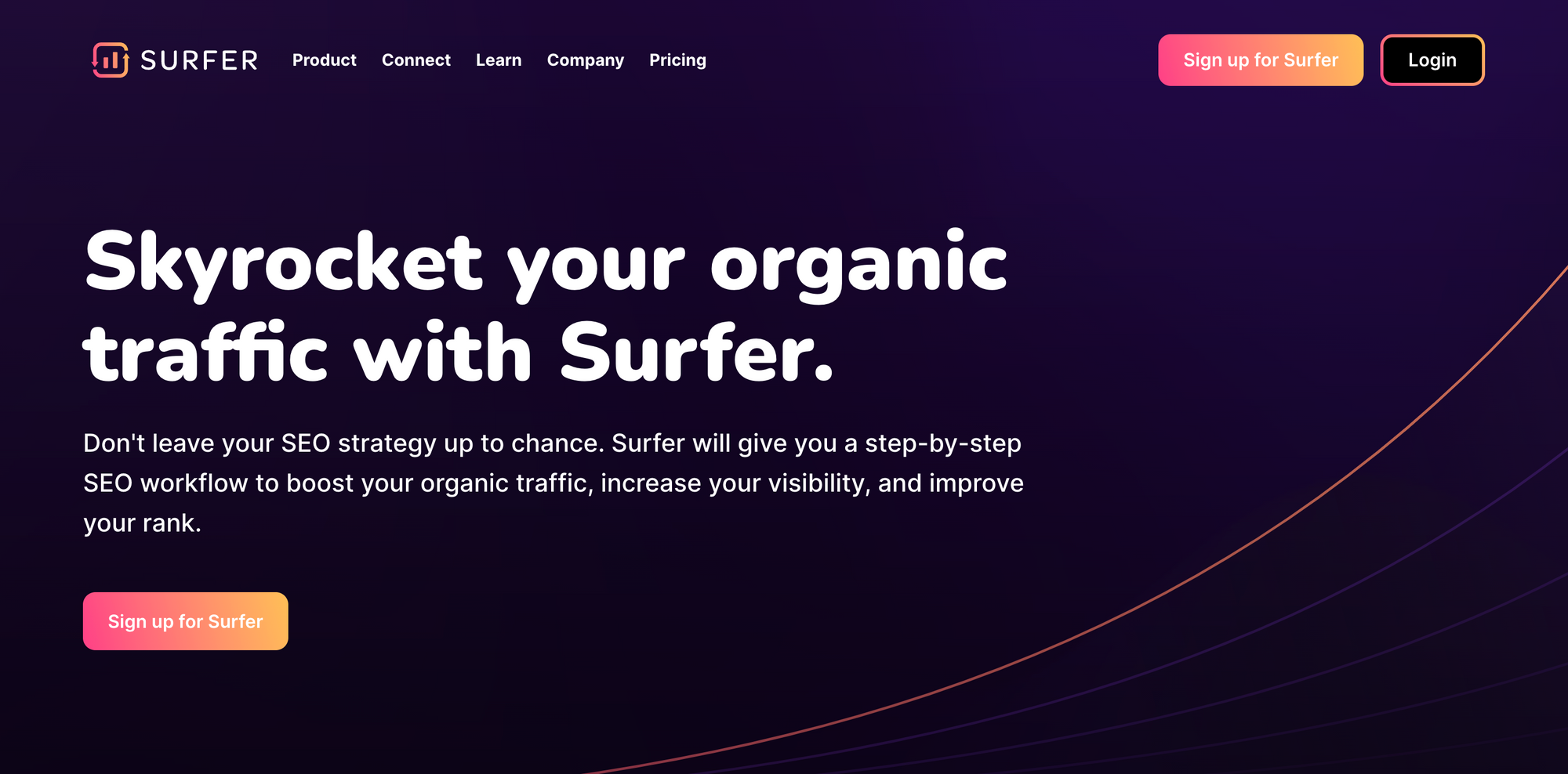 Strona główna Surfera — pisz treści zoptymalizowane pod kątem SEO