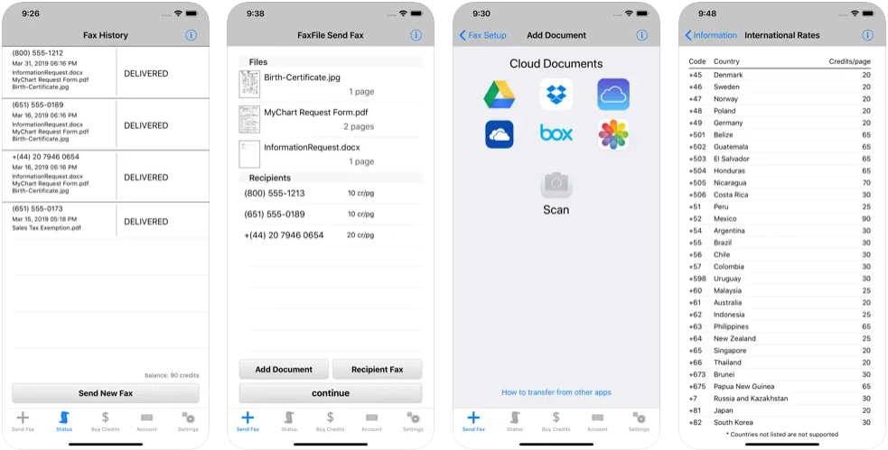 Melhores aplicativos de fax para iPhones faxfile