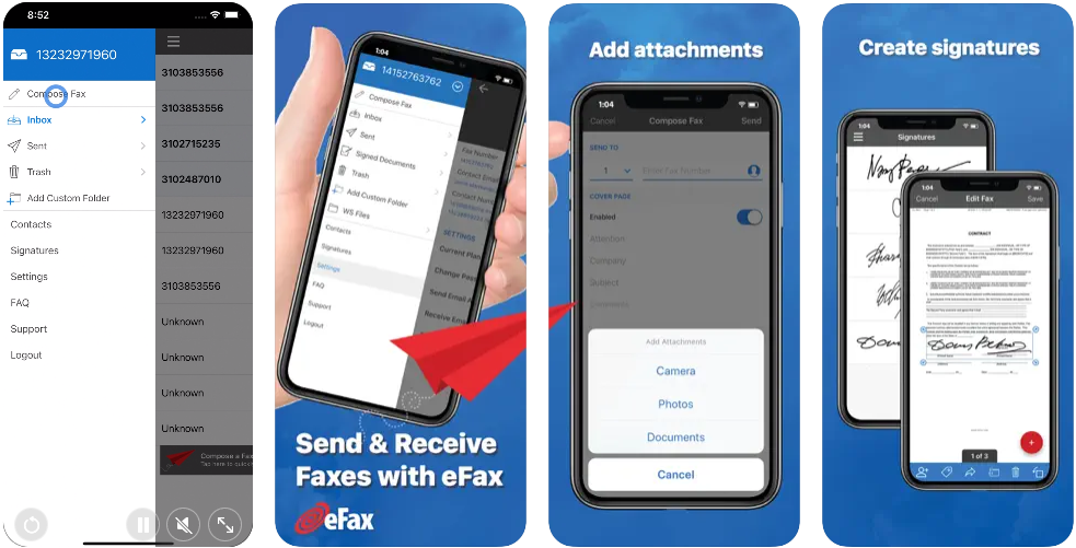Melhores aplicativos de fax para iPhones eFax