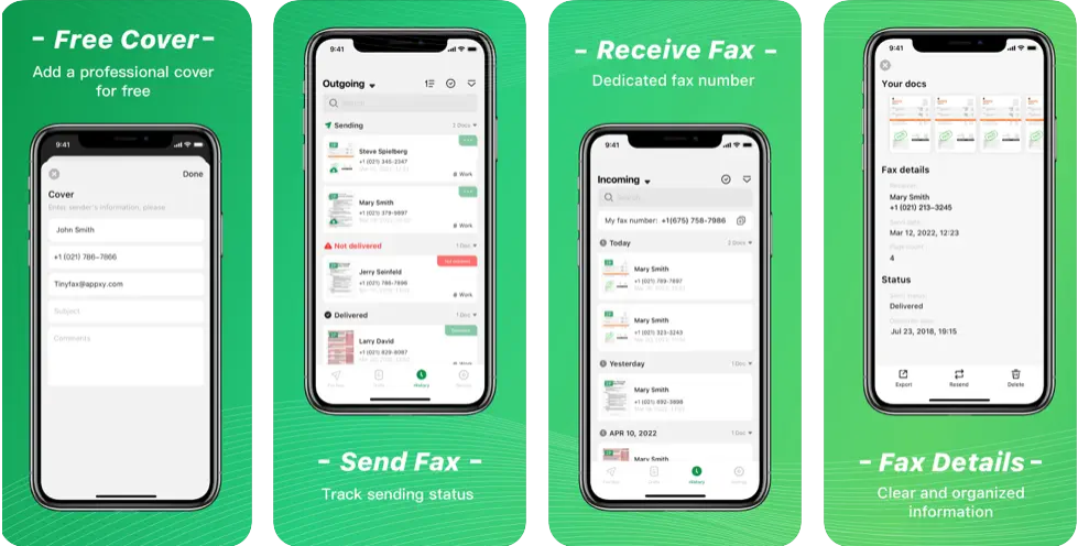 Aplicativo de fax para iPhone Tiny Fax