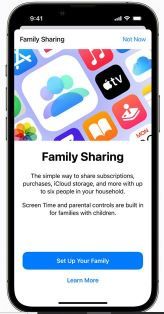 Fonction de partage familial d'Apple pour passer d'Android à l'iPhone