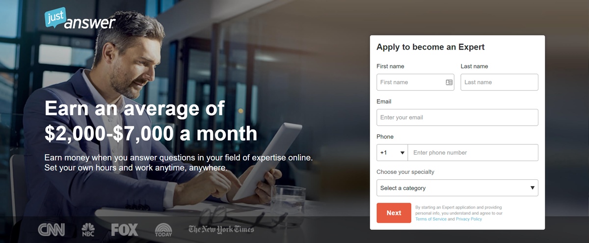 justanswer 전문가가 되십시오