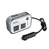 FOVAL 200W 车载电源逆变器 DC 12V 至 110V AC 转换器,带 4 个 USB 端口充电器