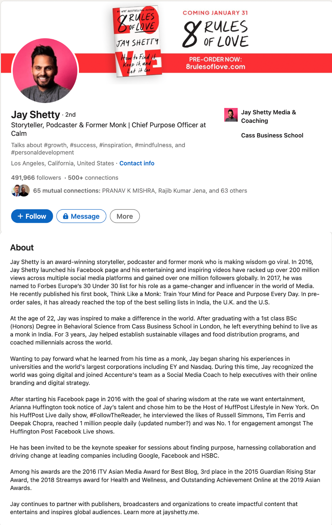 ejemplos de biografías personales